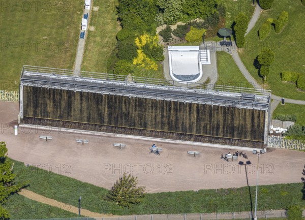 Aerial view, Am Gradierwerk, Arnsberg, Sauerland, Hochsauerlandkreis, North Rhine-Westphalia, Germany, DE, Europe, health, aerial view, aerial photography, aerial photography, saltworks, thermal brine, overview, bird's-eye view, overview