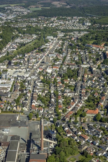 Aerial view, townscape, Zur Feldmühle, Clemens-August-Straße, Arnsberg, Sauerland, Hochsauerlandkreis, North Rhine-Westphalia, Germany, DE, Europe, aerial view, aerial photography, aerial photography, townscape, city area, overview, bird's-eye view, birds-eyes view, overview