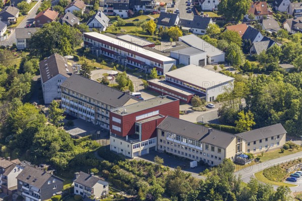 Aerial photo, Franz-Joseph-Koch-Schule, Mariannhill School, Caritas, Arnsberg, Sauerland, Hochsauerlandkreis, North Rhine-Westphalia, Germany, education, educational institution, DE, Europe, special school for language, teaching institute, aerial photo, aerial photography, aerial photography, school, overview, bird's-eye view, birds-eyes view, overview