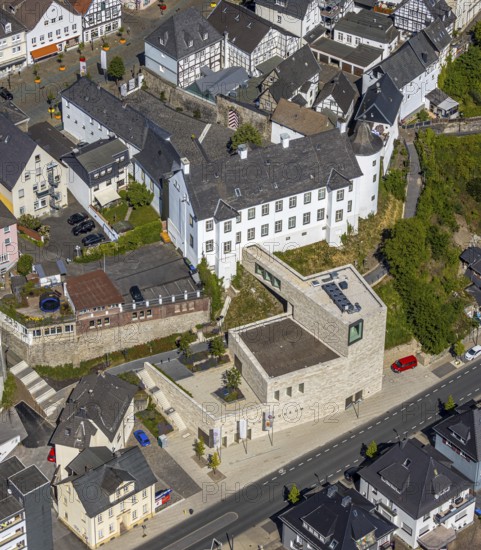 Aerial view, Sauerland-Museum am Alter Markt, Arnsberg, Sauerland, Hochsauerlandkreis, North Rhine-Westphalia, Germany, old town, DE, Europe, history and culture of the Sauerland, aerial view, aerial photography, aerial photography, museum, overview, bird's-eye view, historical regional museum, overview