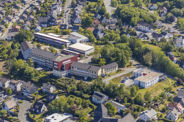 Aerial photo, Franz-Joseph-Koch-Schule, Mariannhill School, Caritas, Arnsberg, Sauerland, Hochsauerlandkreis, North Rhine-Westphalia, Germany, education, educational institution, DE, Europe, special school for language, teaching institute, aerial photo, aerial photography, aerial photography, school, overview, bird's-eye view, birds-eyes view, overview