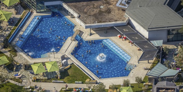 Aerial view, Börde Therme Bad Sassendorf, Sassendorf, Bad Sassendorf, Soest district, North Rhine-Westphalia, Germany