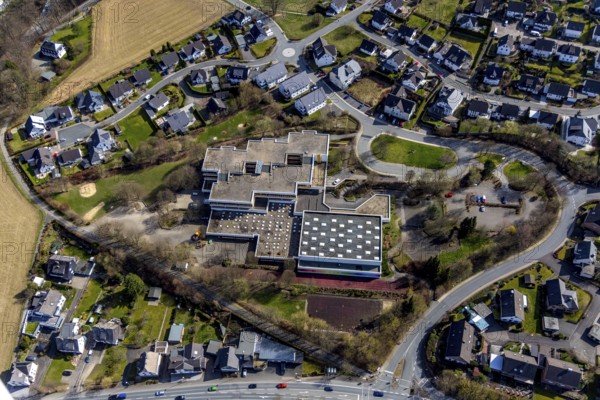 Aerial photo, Franz Hoffmeister Schulzentrum Bestwig, Bestwig, North Rhine-Westphalia, Germany, education, educational institution, DE, Europe, roundabout, educational institute, aerial photo, aerial photography, aerial photography, school, school centre, overview, bird's-eye view, birds-eyes view, overview