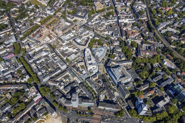 Aerial view, Boulevard Massenbergstraße, between Bongardstraße, Masseenbergstraßeand Ostring, Gleisdreieck, Bochum, Ruhr area, North Rhine-Westphalia, Germany, DE, Europe, birds-eyes view, aerial photograph, aerial photography, aerial photography, overview, overview, bird's eye view, urban planning, reconstruction measures, construction site, overplanning