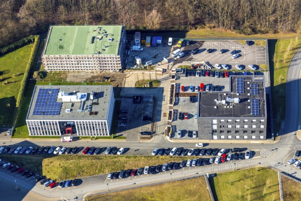 Aerial view, health campus south, Querenburg, Bochum, Ruhr area, North Rhine-Westphalia, Germany, DE, Europe, health campus, health science, commercial area, commercial area, commercial park, commercial use, aerial photograph, aerial photography, aerial photography, overview, bird's-eye view, overview