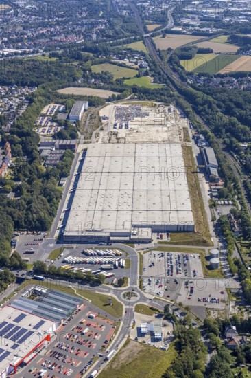Aerial view, Opel Warehouse Bochum, Langendreer, Bochum, Ruhr area, North Rhine-Westphalia, Germany, DE, Europe, birds-eyes view, aerial photography, aerial photography, overview, bird's-eye view, urban planning, reconstruction measures, construction site, overplanning