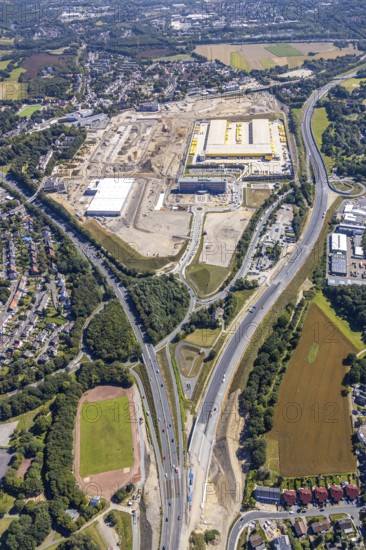 Aerial view, MARK 51°7, new building Zess, Laer, Bochum, Ruhr area, North Rhine-Westphalia, Germany, DE, Europe, birds-eyes view, aerial photography, aerial photography, overview, bird's eye view, urban planning, reconstruction measures, construction site, overplanning