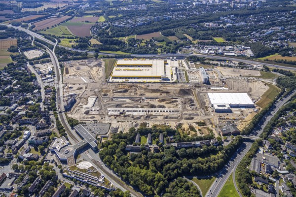 Aerial view, MARK 51°7, new building Zess, Laer, Bochum, Ruhr area, North Rhine-Westphalia, Germany, DE, Europe, birds-eyes view, aerial photography, aerial photography, overview, bird's eye view, urban planning, reconstruction measures, construction site, overplanning