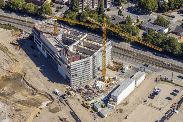 Aerial view, MARK 51°7, new building Zess, Laer, Bochum, Ruhr area, North Rhine-Westphalia, Germany, DE, Europe, birds-eyes view, aerial photography, aerial photography, overview, bird's eye view, urban planning, reconstruction measures, construction site, overplanning