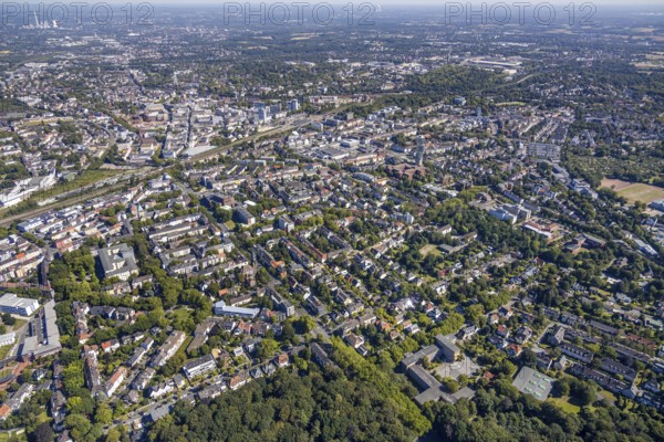 Aerial view, Ehrenfeld, Romanusplatz, Wiemelhausen, Bochum, Ruhr area, North Rhine-Westphalia, Germany, DE, Europe, birds-eyes view, aerial photography, aerial photography, overview, bird's eye view, urban planning, reconstruction measures, construction site, overplanning