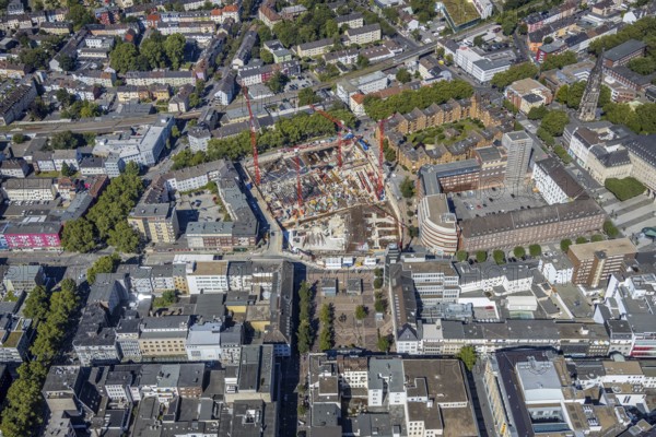 Aerial view, Old Justice Area, Gleisdreieck, Bochum, Ruhr Area, North Rhine-Westphalia, Germany, DE, Europe, birds-eyes view, aerial view, aerial photography, aerial photography, overview, bird's eye view, urban planning, reconstruction measures, construction site, overplanning