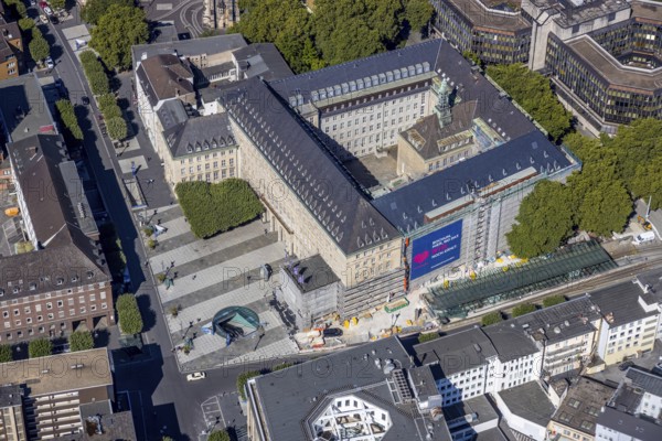 Aerial view, city hall Bochum, city administration Bochum, Gleisdreieck, Bochum, Ruhr area, North Rhine-Westphalia, Germany, DE, Europe, birds-eyes view, aerial photography, aerial photography, overview, bird's eye view, urban planning, reconstruction measures, construction site, overplanning