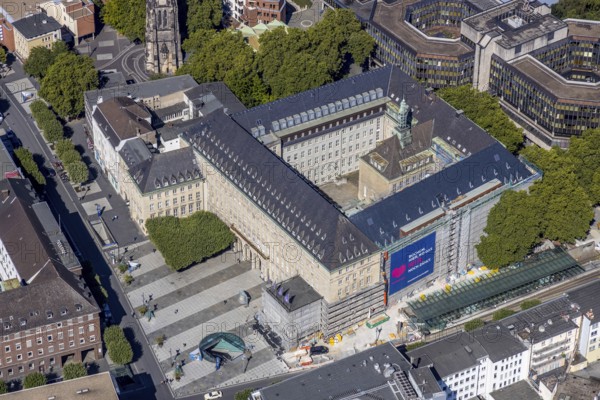 Aerial view, city hall Bochum, city administration Bochum, Gleisdreieck, Bochum, Ruhr area, North Rhine-Westphalia, Germany, DE, Europe, birds-eyes view, aerial photography, aerial photography, overview, bird's eye view, urban planning, reconstruction measures, construction site, overplanning