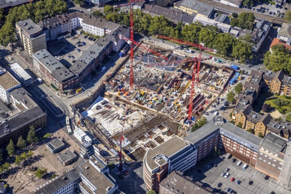 Aerial view, Old Justice Area, Gleisdreieck, Bochum, Ruhr Area, North Rhine-Westphalia, Germany, DE, Europe, birds-eyes view, aerial view, aerial photography, aerial photography, overview, bird's eye view, urban planning, reconstruction measures, construction site, overplanning
