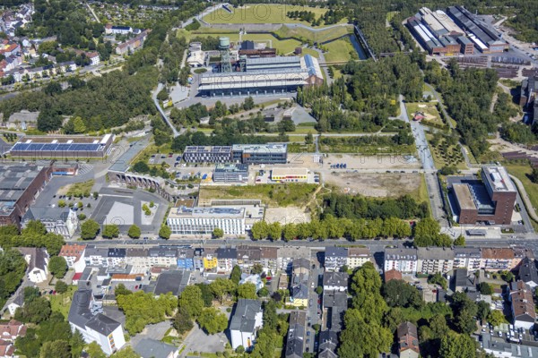 Aerial view, city centre west, Westpark, Gahlensche Straße, Alleestraße, Kruppwerke, Bochum, Ruhr area, North Rhine-Westphalia, Germany, DE, Europe, birds-eyes view, aerial photograph, aerial photography, aerial photography, overview, bird's eye view, urban planning, reconstruction measures, construction site, overplanning