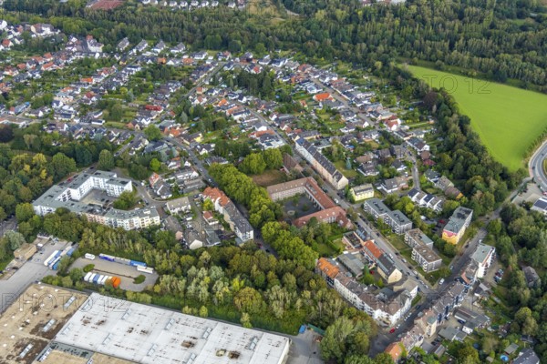 Aerial view, ?? View Südfeldmark, building Moltkestraße, Goebenstraße, Wattenscheid, Bochum, Ruhr area, North Rhine-Westphalia, Germany, Bochum-Wattenscheid, DE, Europe, aerial view, aerial photography, aerial photography, district Wattenscheid, overview, bird's-eye view, birds-eyes view, overview