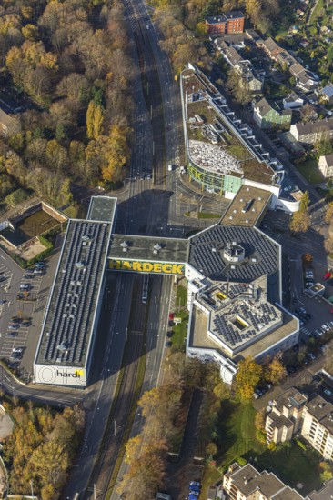Hardeck furniture store, hardi, Laer, Bochum, Ruhr area, North Rhine-Westphalia, Germany, DE, shopping centre, Europe, aerial view, aerial photography, aerial photography, Möbel Hardeck, overview, bird's eye view, Werner Hellweg, birds-eyes view, overview