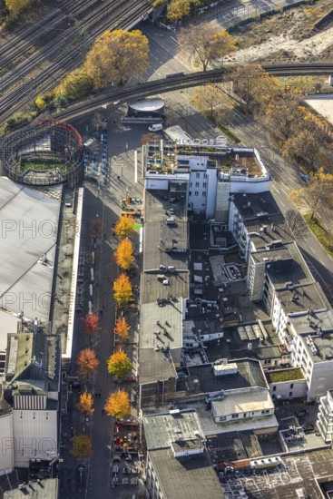 Bermuda Triangle, Gleisdreieck, Bochum, Ruhr area, North Rhine-Westphalia, Germany, Bermuda3eck, DE, Europe, gastronomy, autumn colours, culture, art, aerial view, aerial photograph, aerial photography, aerial photography, overview, events, venue, event location, bird's eye view, birds-eyes view, cultural use, overview