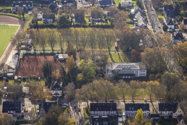 Sports facility Spielvereinigung Gerthe, Gerthe, Bochum, Ruhr area, North Rhine-Westphalia, Germany, DE, Europe, football pitch, football club, aerial view, aerial photography, aerial photography, sports, sports facilities, sports field, sports facility, tennis, tennis facility, tennis courts, overview, bird's-eye view, bird's-eye view, overview