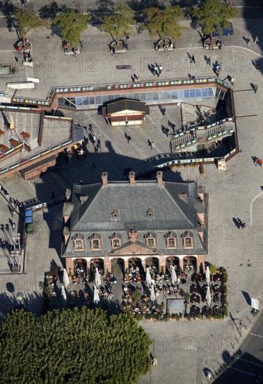 Frankfurt, city centre, DEU Germany Germany, Europe, aerial view, birds-eyes view, aerial photography, aerial photography, overview, overview, bird's eye view