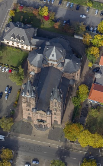 St. Sacrament Saardom, Dillingen/Saar, Saarland, Germany, Europe, aerial photo, birds-eyes view, aerial photography, aerial photography, overview, bird's eye view