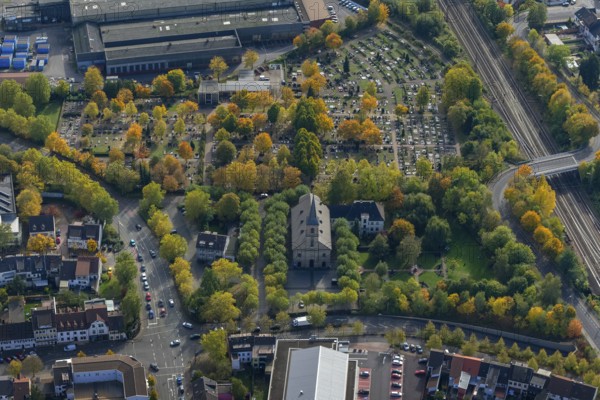 St. Johann Dillingen, Dillingen/Saar, Saarland, Germany, Europe, aerial photo, birds-eyes view, aerial photography, aerial photography, overview, bird's eye view