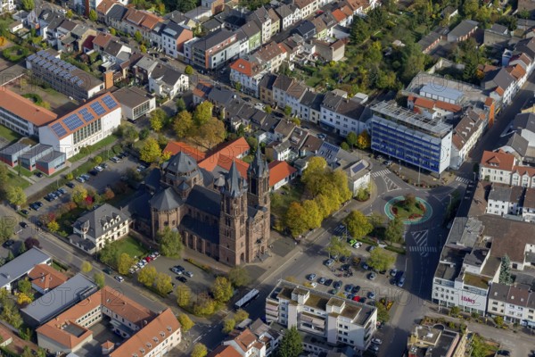 St. Sacrament Saardom, Dillingen/Saar, Saarland, Germany, Europe, aerial photo, birds-eyes view, aerial photography, aerial photography, overview, bird's eye view