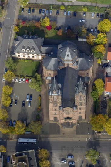 St. Sacrament Saardom, Dillingen/Saar, Saarland, Germany, Europe, aerial photo, birds-eyes view, aerial photography, aerial photography, overview, bird's eye view