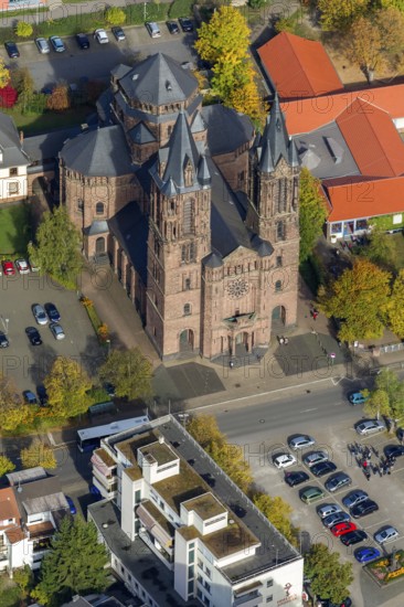 St. Sacrament Saardom, Dillingen/Saar, Saarland, Germany, Europe, aerial photo, birds-eyes view, aerial photography, aerial photography, overview, bird's eye view