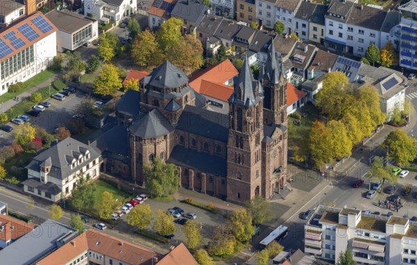 St. Sacrament Saardom, Dillingen/Saar, Saarland, Germany, Europe, aerial photo, birds-eyes view, aerial photography, aerial photography, overview, bird's eye view