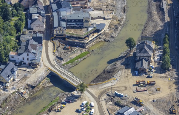 Aerial photograph, flood area at the river Ahr in Altenahr, Ahr valley, Rhineland-Palatinate, Germany, Ahr flood, Altenahr, DE, Europe, flood disaster, flood, flood disaster, flood of the century, aerial photograph, aerial photography, aerial photography, overview, bird's-eye view, overview, flooding, flooding, flood area