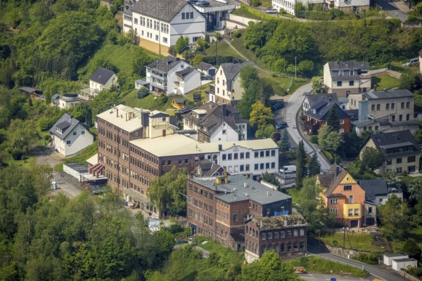 Aerial photograph, Burg F.W. Lüling company, museum of local history Wetter Hegestraße, Volmarstein, Wetter, Ruhr area, North Rhine-Westphalia, Germany, DE, Europe, commercial enterprises, commercial area, commercial location, commercial use, aerial photograph, aerial photography, aerial photography, overview, bird's-eye view, bird's-eye view, overview