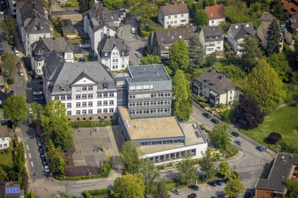 Aerial view, Städtische Sekundarschule am See, Wetter, Ruhr area, North Rhine-Westphalia, Germany, education, educational institution, DE, Europe, educational institute, aerial photography, aerial photography, aerial photography, school, overview, bird's-eye view, overview