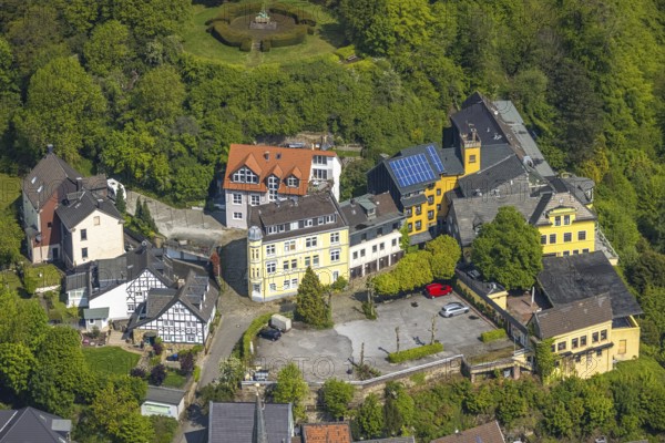 Aerial photo, Burghotel Volmarstein, Volmarstein, Wetter, Ruhr area, North Rhine-Westphalia, Germany, DE, Europe, gastronomy, hotel, hotel facilities, hotel business, aerial photography, aerial photography, overview, bird's-eye view, overview