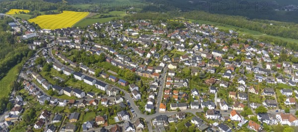 Aerial view, aerial view Grundschöttel, Wetter, Ruhr area, North Rhine-Westphalia, Germany, DE, Europe, aerial photography, aerial photography, aerial view, townscape, overview, bird's-eye view, overview