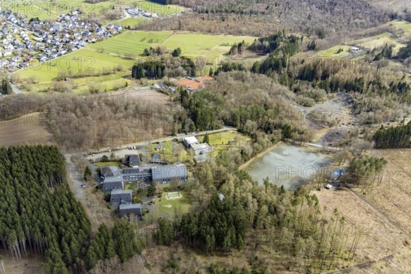Aerial photo, CVJM Kreisverband Siegerland e.V., Wilgersdorf, Wilnsdorf, Siegerland, North Rhine-Westphalia, Germany, DE, Europe, youth education centre, Siegen-Wittgenstein district, aerial photo, aerial photography, aerial photography, overview, bird's-eye view, overview
