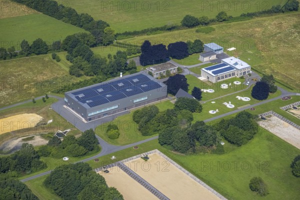 Aerial photo, Wasserwerke Westfalen GmbH, Echthausen, Wickede, Sauerland, North Rhine-Westphalia, Germany, DE, Europe, Im Ruhrfeld, aerial photo, aerial photography, aerial photography, overview, bird's-eye view, birds-eyes view, overview