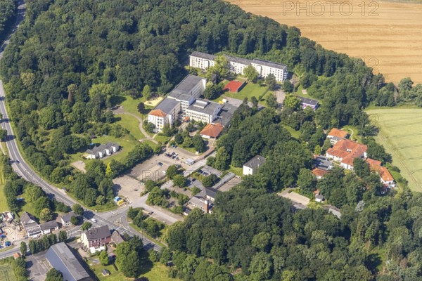 Aerial view, retirement home St. Raphäl, district Nachtigall, Wickede, Sauerland, North Rhine-Westphalia, Germany, retirement home, nursing home, care and nursing, DE, Europe, aerial view, aerial photography, aerial photography, care facility, retirement home, retirement residence, retirement home, senior centre, overview, bird's-eye view, overview