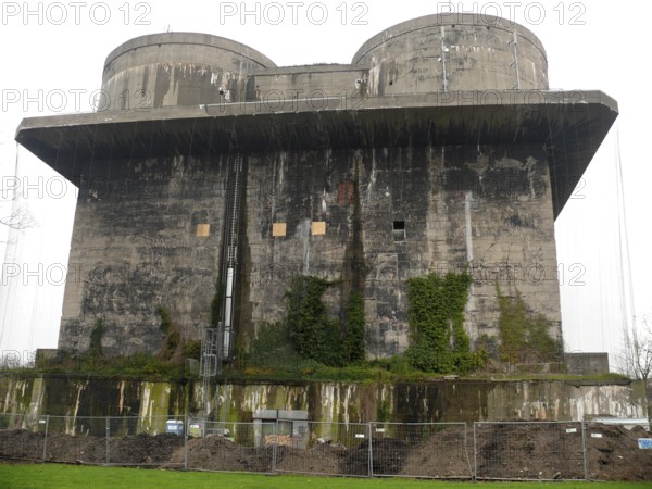 Today energy bunker, Flak Tower VI in Wilhelmsburg, Hamburg, Germany