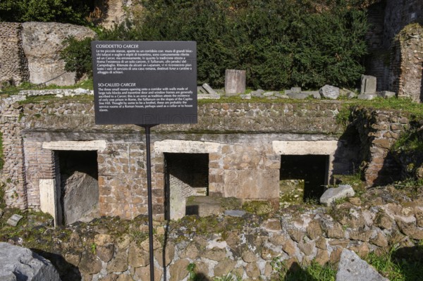 Exposed former cellars on the Via Sacra in the Roman Forum, Rome, Lazio, Italy