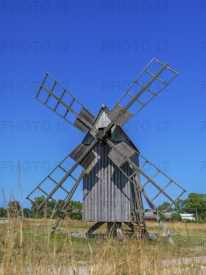 The mills of Lerkaka, historical windmill, trestle windmill, Lerkaka, Öland, Sweden