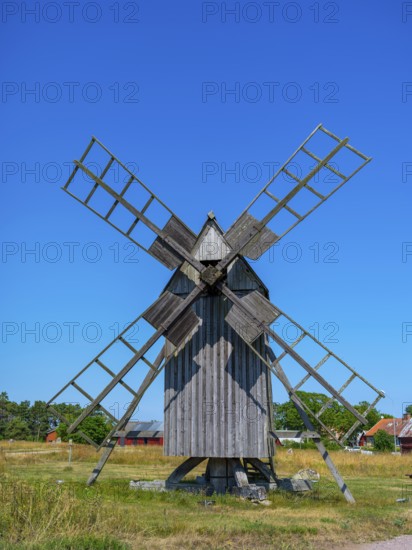 The mills of Lerkaka, historical windmill, trestle windmill, Lerkaka, Öland, Sweden