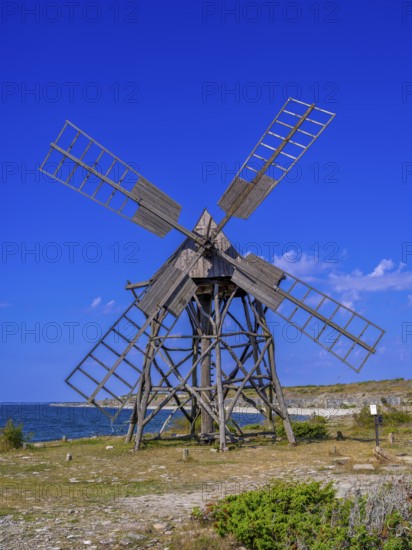 Historic grist mill, grinding mill, Jordhamn, Öland, Sweden