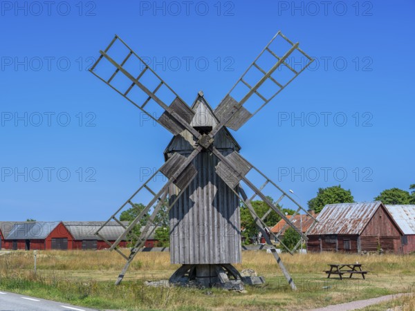 The mills of Lerkaka, historical windmill, trestle windmill, Lerkaka, Öland, Sweden