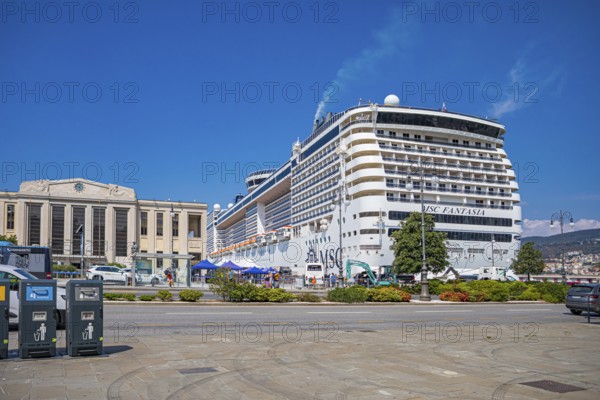MSC Fantasia in the harbour of Trieste, Friuli-Venezia Giulia, Italy