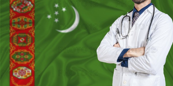 Turkmenistan national health system. Turkmenistan health and medical insurance concept