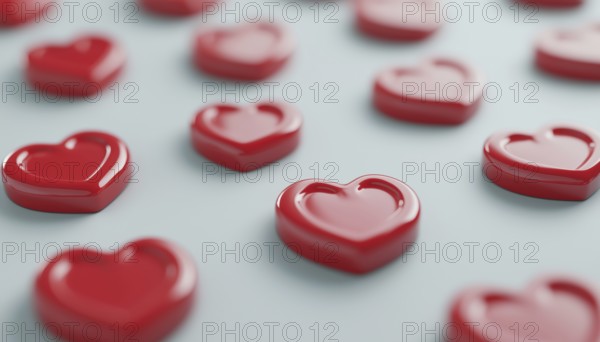 Interactive Live Streaming: Engage With Chat, Likes, And Social Network Buttons In Red Heart Illustration On White Background, AI generated