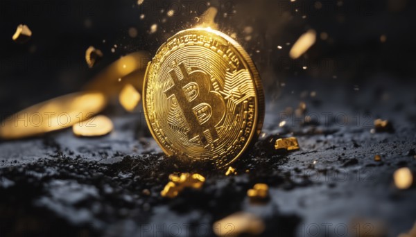 Cryptocurrency Market Plummets As Dollar Coin Decouples And Usdc Depegs From Usd Coin, AI generated