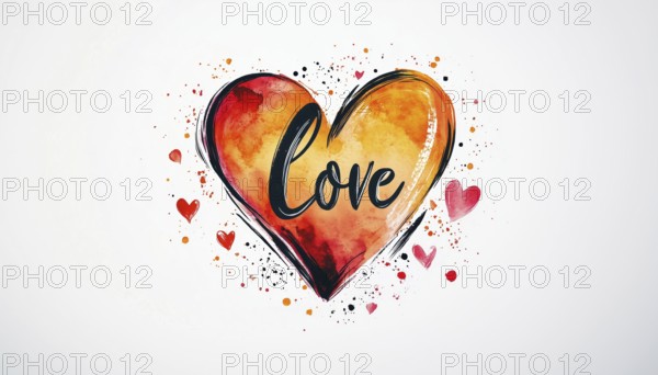 Romantic Hand-Drawn Calligraphy And Brush Pen Lettering On White For Holiday Cards And Special Occasions Like Weddings, Birthdays, And Valentine'S Day, AI generated