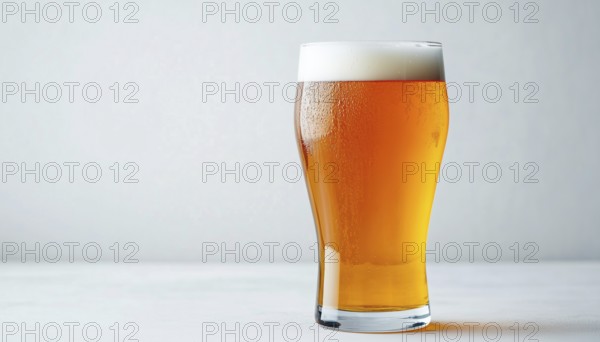 Refreshing Hazy New England Ipa Neipa Pale Ale Beer Poured Into A Full Glass On A White Background With Clipping Path, AI generated